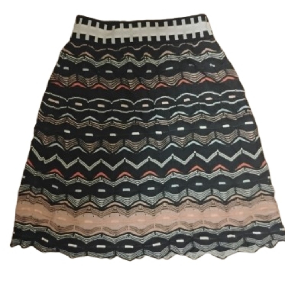 Missoni Womens Chevron Knit Patterned Skirt Sz 6